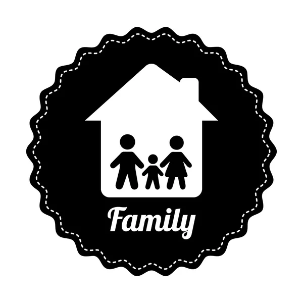 Famly home design — стоковый вектор