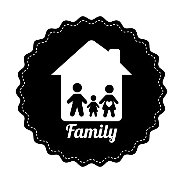 Famly home design — Stock Vector