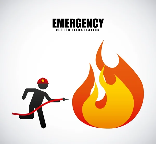 화재 경고 디자인 — 스톡 벡터