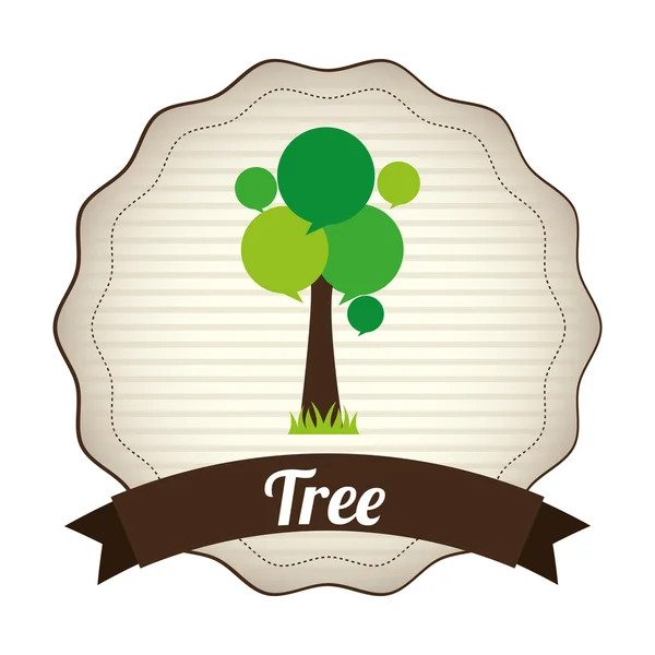 Ağaç tasarım — Stok Vektör