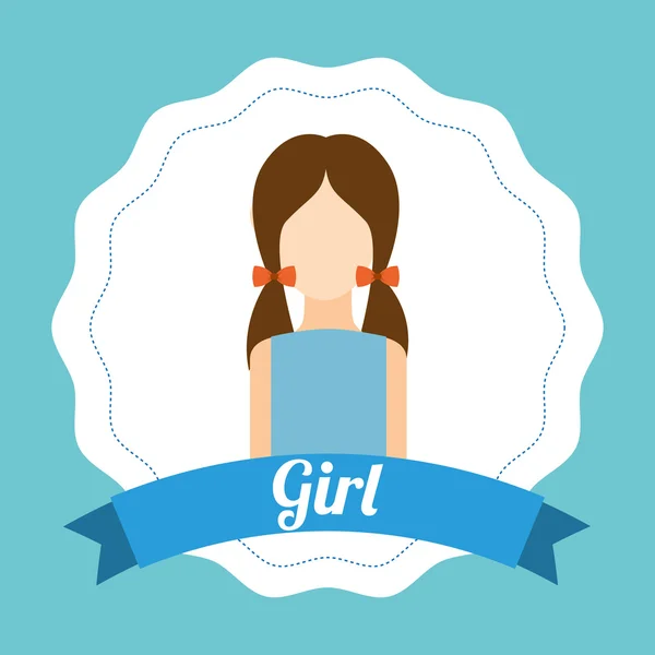 Girl design — Stock Vector