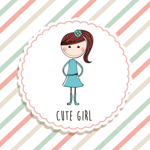 Girl design — Stock Vector