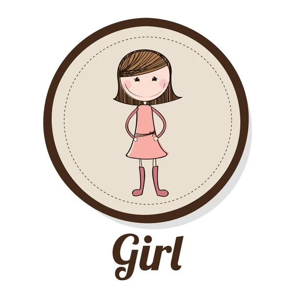 Mädchendesign — Stockvektor