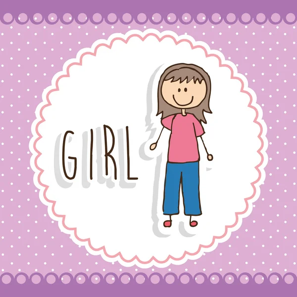 Girl design — Stock Vector