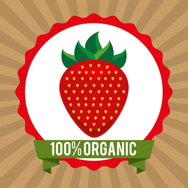 Design de alimentos orgânicos saudáveis —  Vetores de Stock