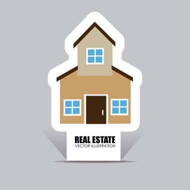 Beyaz arka plan vektör çizim üzerinde gayrimenkul tasarımı