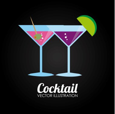 içki tasarımı üzerinde arka plan siyah vektör çizim