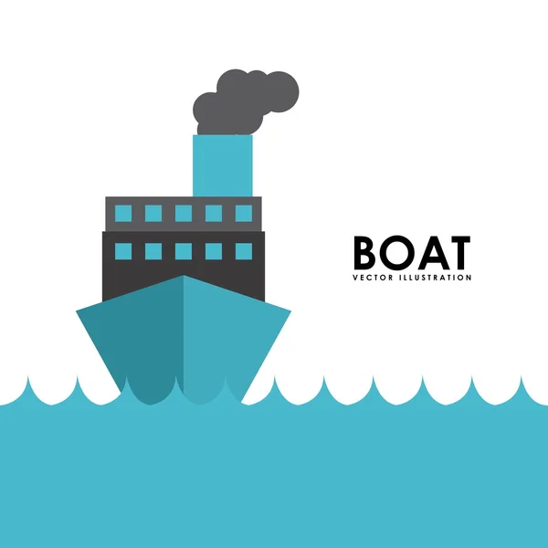 Diseño del barco — Vector de stock