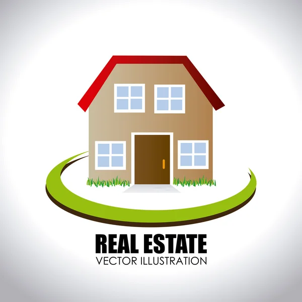 Diseño inmobiliario sobre fondo blanco vector ilustración — Vector de stock