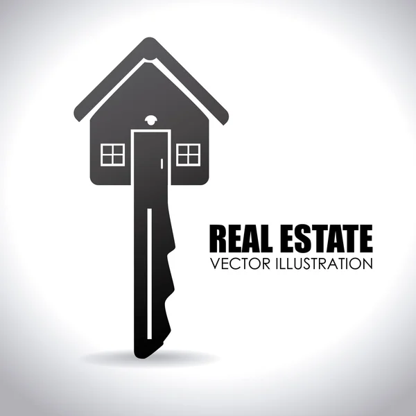 Diseño inmobiliario sobre fondo blanco vector ilustración — Vector de stock