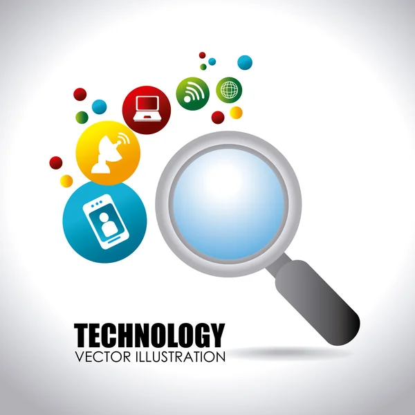 Technologieontwerp over witte achtergrond vector illustratio — Stockvector