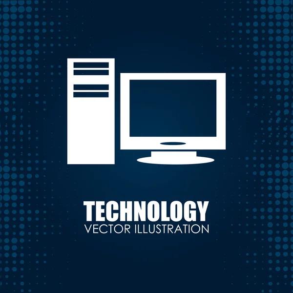 Technologieontwerp over blauwe achtergrond vector illustratio — Stockvector