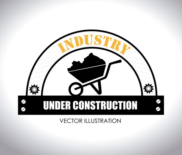 Průmysl konstrukce nad bílým pozadím vektorový illustratrion — Stockový vektor