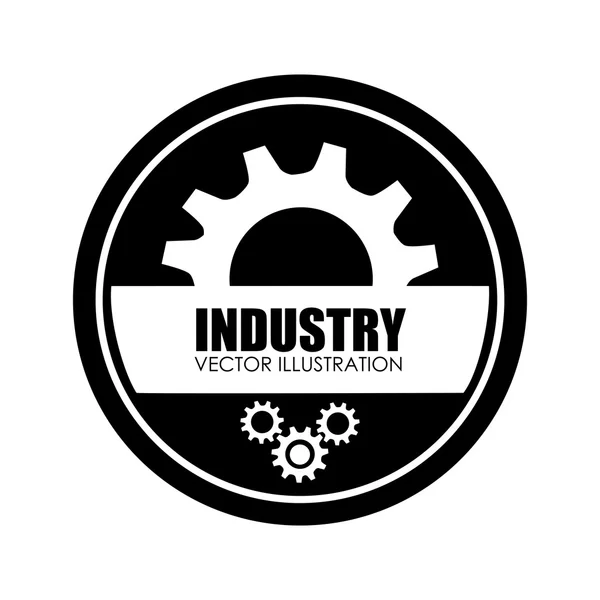 Design de l'industrie sur fond blanc vecteur illustratrion — Image vectorielle