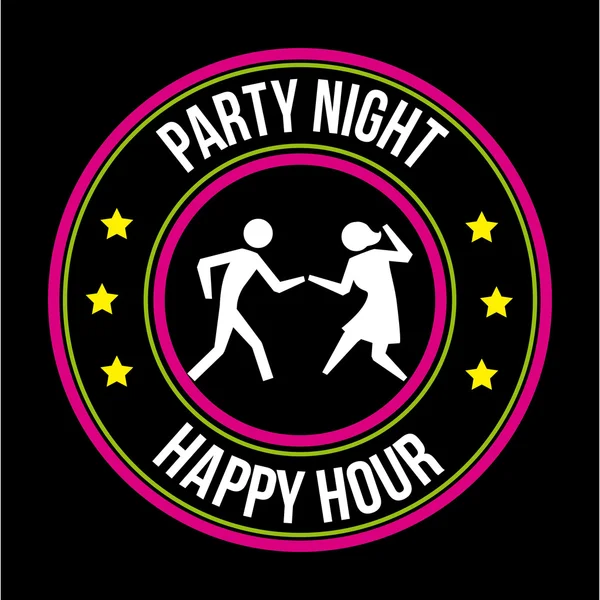 Party design over black background vector illustration — Stock Vector
