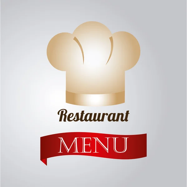Restaurant design over gray background vector illustration — Stock Vector