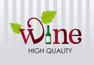 Beyaz arka plan vektör çizim üzerinde şarap tasarım