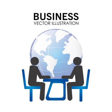 Beyaz arka plan vektör çizim üzerinde iş tasarımı 