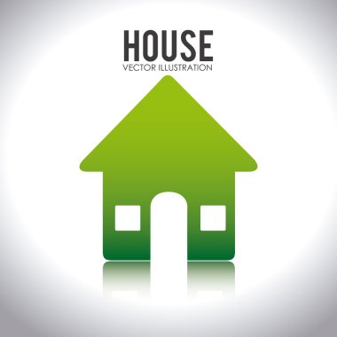 Beyaz arka plan vektör çizim üzerinde ev desgin