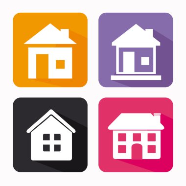 Beyaz arka plan vektör çizim üzerinde ev desgin