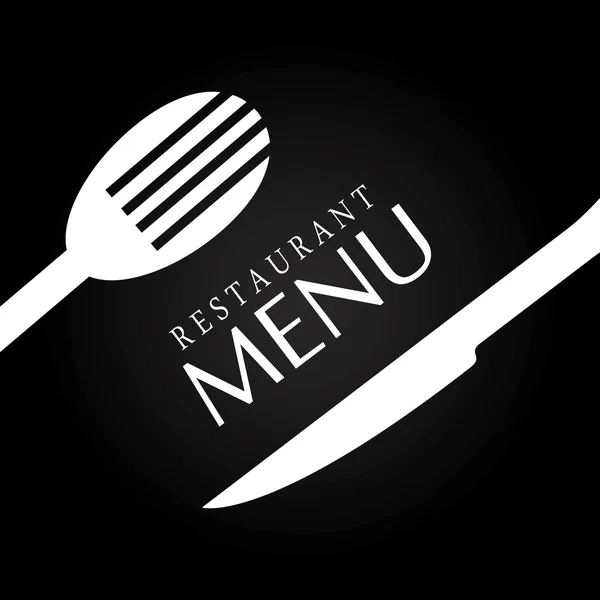 黒の背景のベクトル図をレストラン デザイン — ストックベクタ