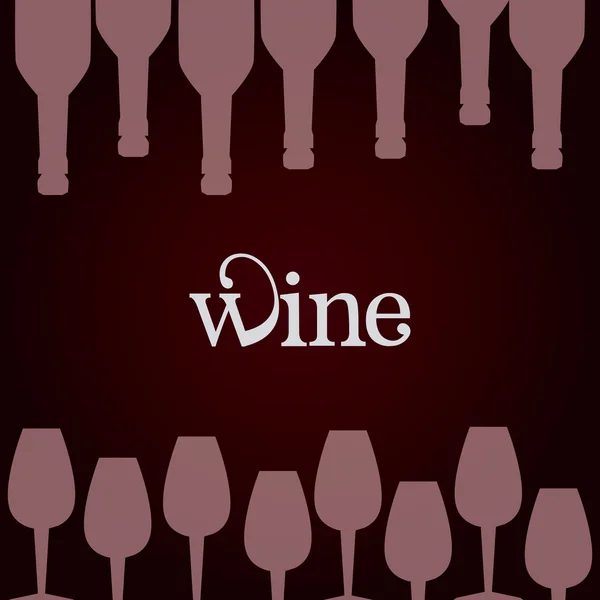 Dessin de vin sur fond rouge illustration vectorielle — Image vectorielle