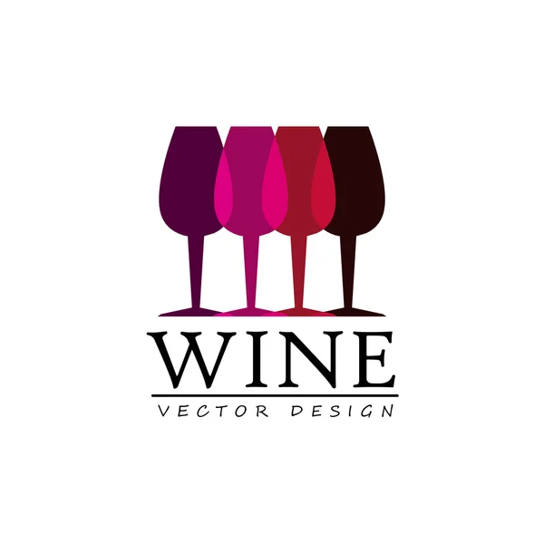 Diseño del vino sobre la ilustración del vector de fondo blanco — Vector de stock