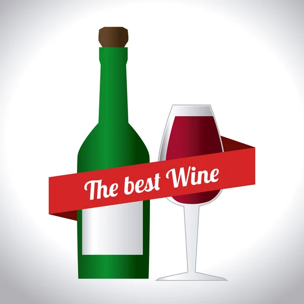 Dessin de vin sur fond blanc illustration vectorielle — Image vectorielle