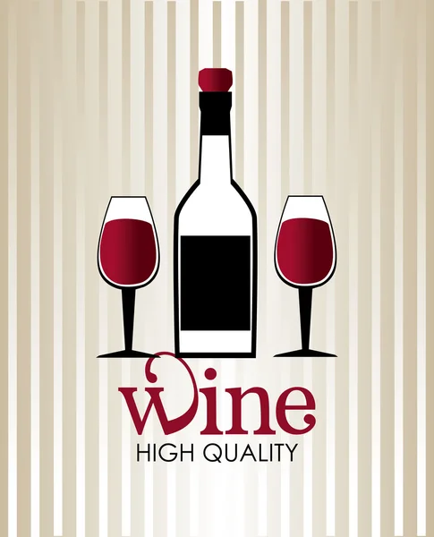 Disegno del vino su sfondo bianco vettoriale illustrazione — Vettoriale Stock