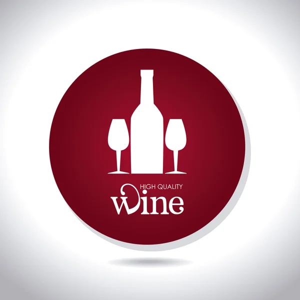 Disegno del vino su sfondo bianco vettoriale illustrazione — Vettoriale Stock