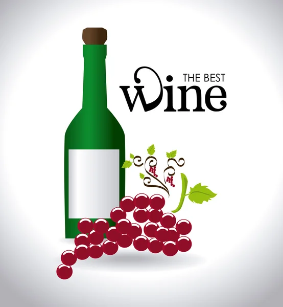 Wine design over white background vector illustration — Stock Vector