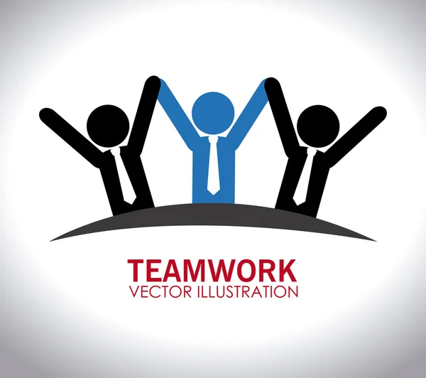 Teamwork design över vita backgroundvector illustration — Stock vektor