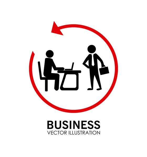 Business design over white background vector illustration — Stock Vector