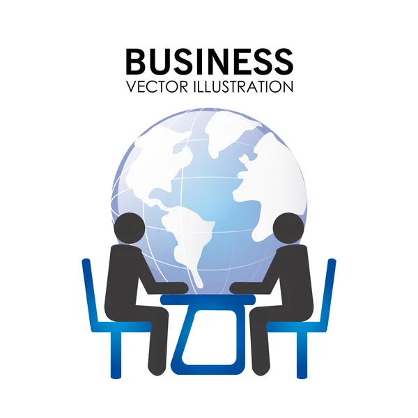 Business design över vit bakgrund vektor illustration — Stock vektor