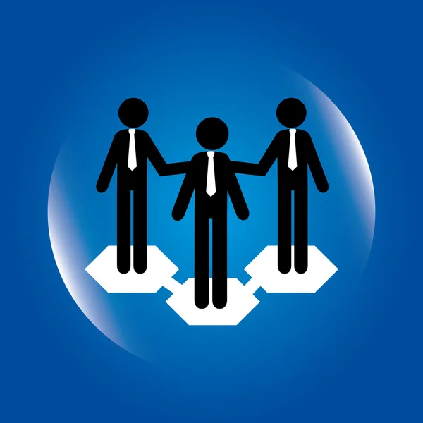 Business design sur fond bleu illustration vectorielle — Image vectorielle