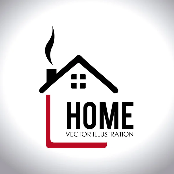 Home Desgin über weißem Hintergrund Vektor Illustration — Stockvektor