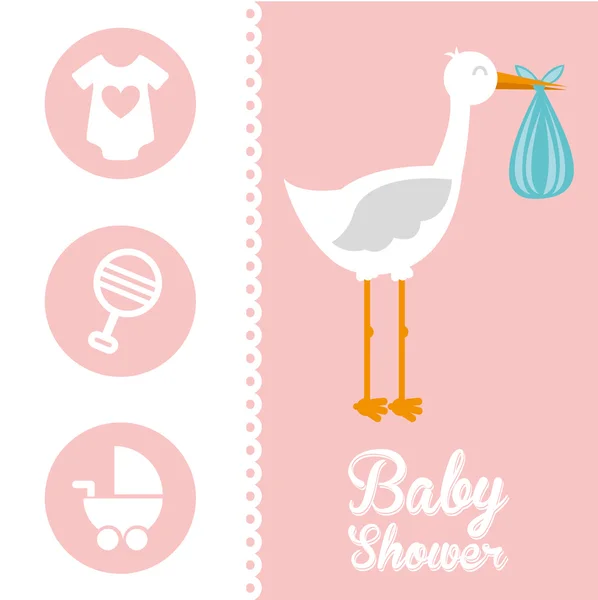 Kaart van de baby — Stockvector