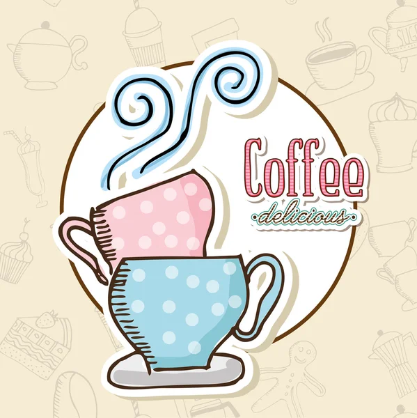 Diseño de café — Vector de stock