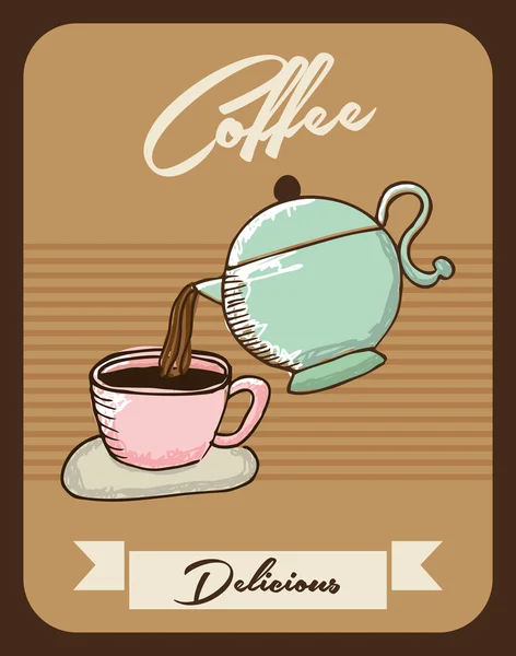 Diseño de café — Archivo Imágenes Vectoriales