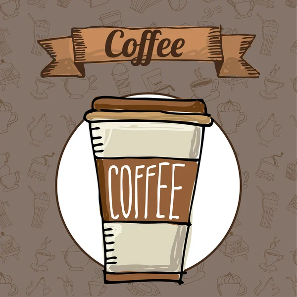 Diseño de café — Vector de stock