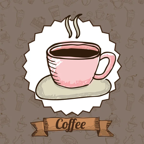 Diseño de café — Vector de stock