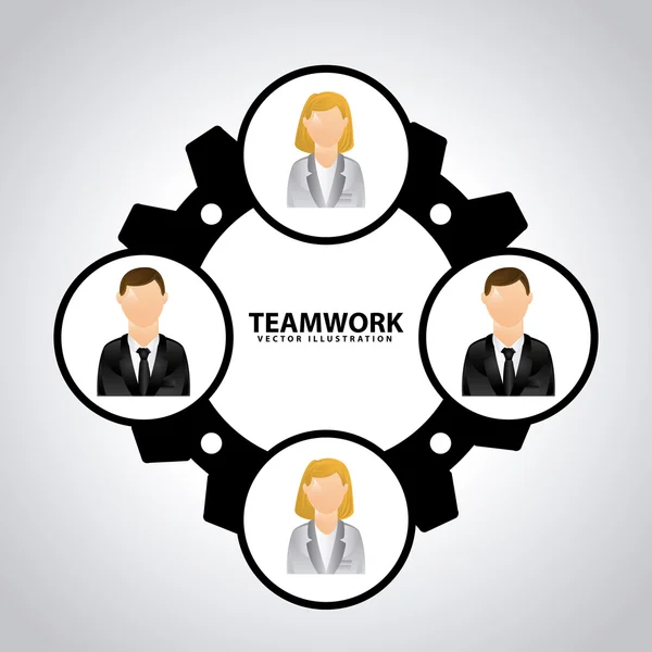 Teamwerk ontwerp — Stockvector