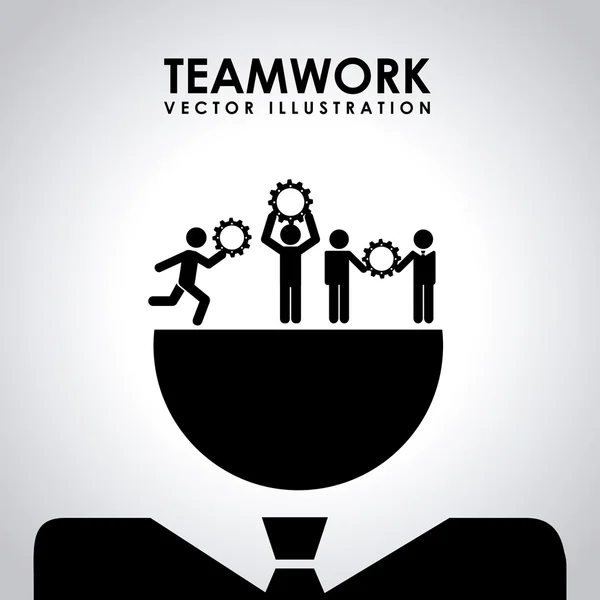 Diseño de trabajo en equipo — Vector de stock