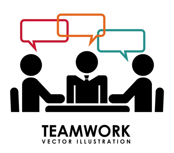 Diseño de trabajo en equipo — Vector de stock