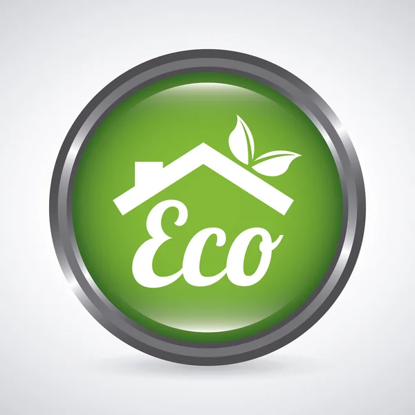 Diseño eco casa — Vector de stock