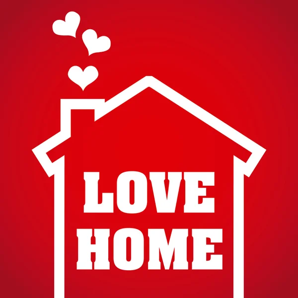 사랑 하는 홈 디자인 — 스톡 벡터