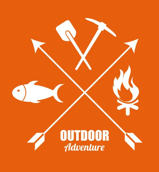 Diseño de camping — Vector de stock