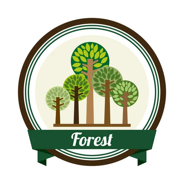 Projeto florestal — Vetor de Stock