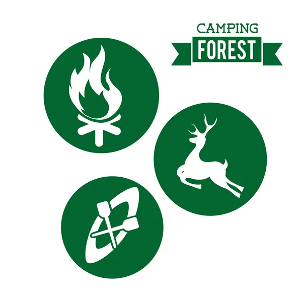 Diseño de camping — Archivo Imágenes Vectoriales