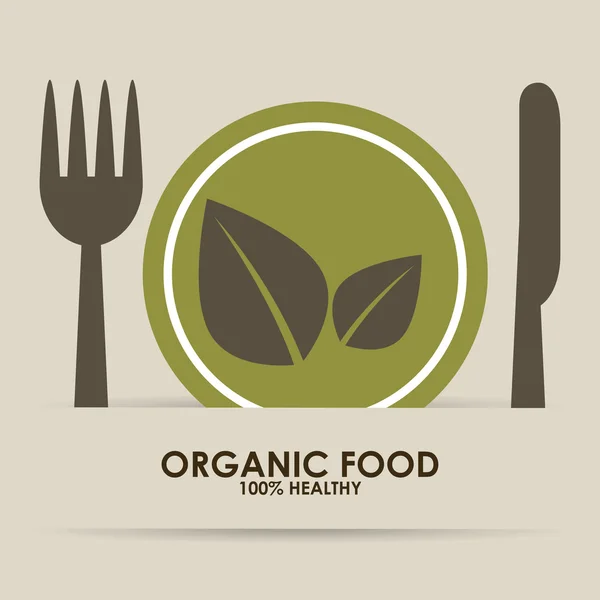 Desain makanan organik - Stok Vektor